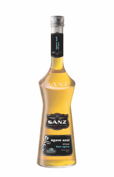 Blaue Agavensirup Sanz 0,7L in eleganter Flasche mit schwarzem Etikett