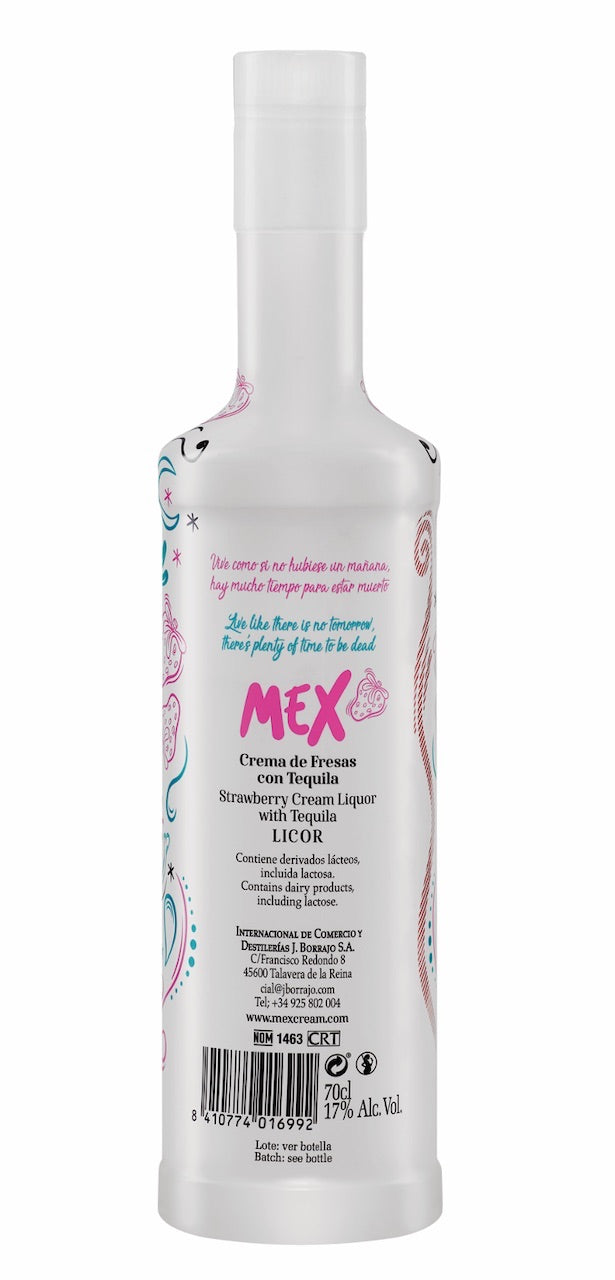 Creemelikör mit Tequila Mex Rückseite