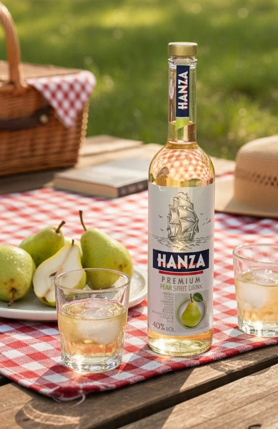 Hanza Birnen Spirituose – mit Birnenmazerat aus Polen, 0,7 l, Alk. 40 % Vol.