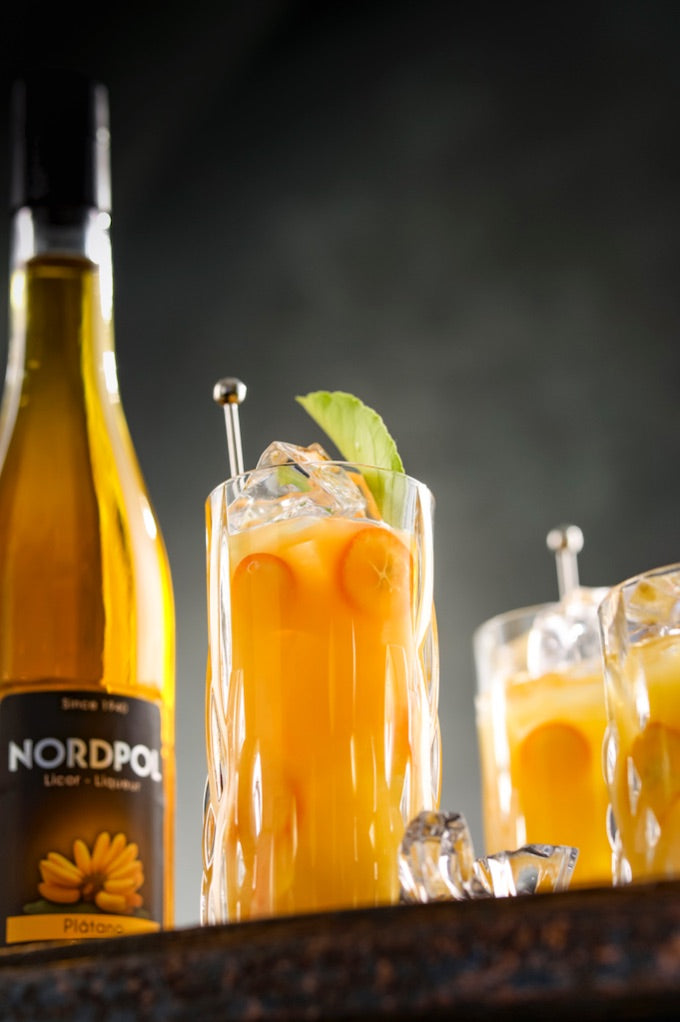 Bananenlikör Nordpol und Cocktail