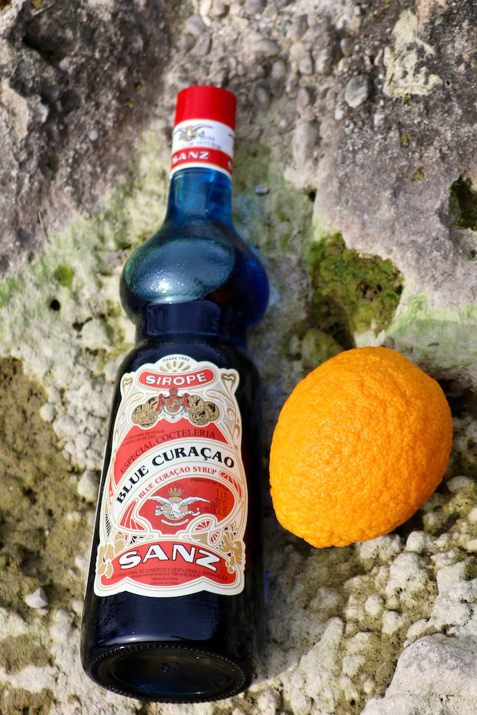 Blue Curacao Sirup "Sanz" mit Orange