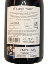 Espet Vidivi 2018 Rotwein Etikett Rueckseite