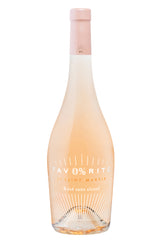 Flasche Fav0%rite Rosé sans alcool von Saint Martin mit hellroséfarbenem Inhalt und modernem Etikettendesign.
