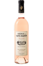 Flasche Château de Saint Martin Grande Réserve Rosé, Cru Classé, Côtes de Provence, mit hellrosa Farbe und hellem Etikett.