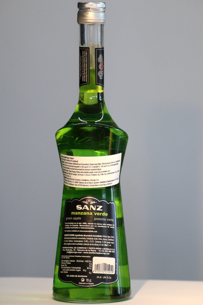 Gruener Apfel Sirup Sanz Rückseite hell