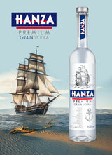 Hanza Premium Grain Vodka mit Schiff