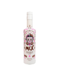 MEX Crema de Café con Tequila Likör Flasche mit Catrina-Motiv, Kaffeebohnen-Illustrationen und weißem Schraubverschluss.