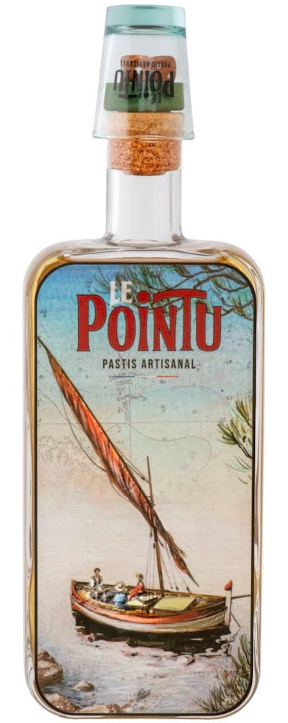 Le Pointu: Pastis Artisanal, mit Shotglas und Würfel, 0,5l, 45% Vol