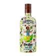 Loco Coco Likörflasche aus der Cream Heroes Serie mit buntem Design, Kokosnussmotiv und Tequila-Held auf grüner Kugel.
