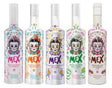 MEX Tequila Sahnelikör Set mit Erdbeere, Mango, Maracuja, Melone und Kaffee im La Catrina Design