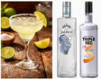 Margarita Cocktail Set mit Tequila Jalisco, Triple Sec Charly’s und servierter Margarita mit Salzrand und Limette