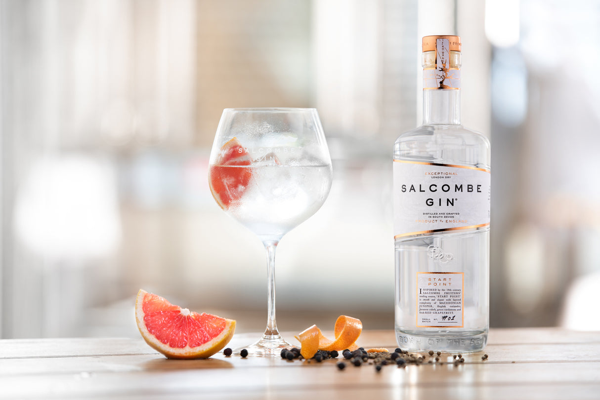 Salcombe London Dry Gin Start Point mit Glas Tonic