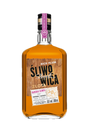 Flasche Sliwowica Złota Slivovitz, 500 ml, goldene Pflaumen-Okowita mit 55 % vol., Etikett mit Holzoptik und Nummerierung