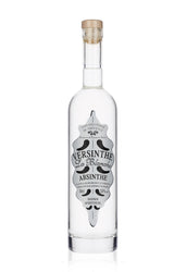 Versinthe La Blanche weißer Absinth Flasche mit Holzverschluss und silbernem Etikett