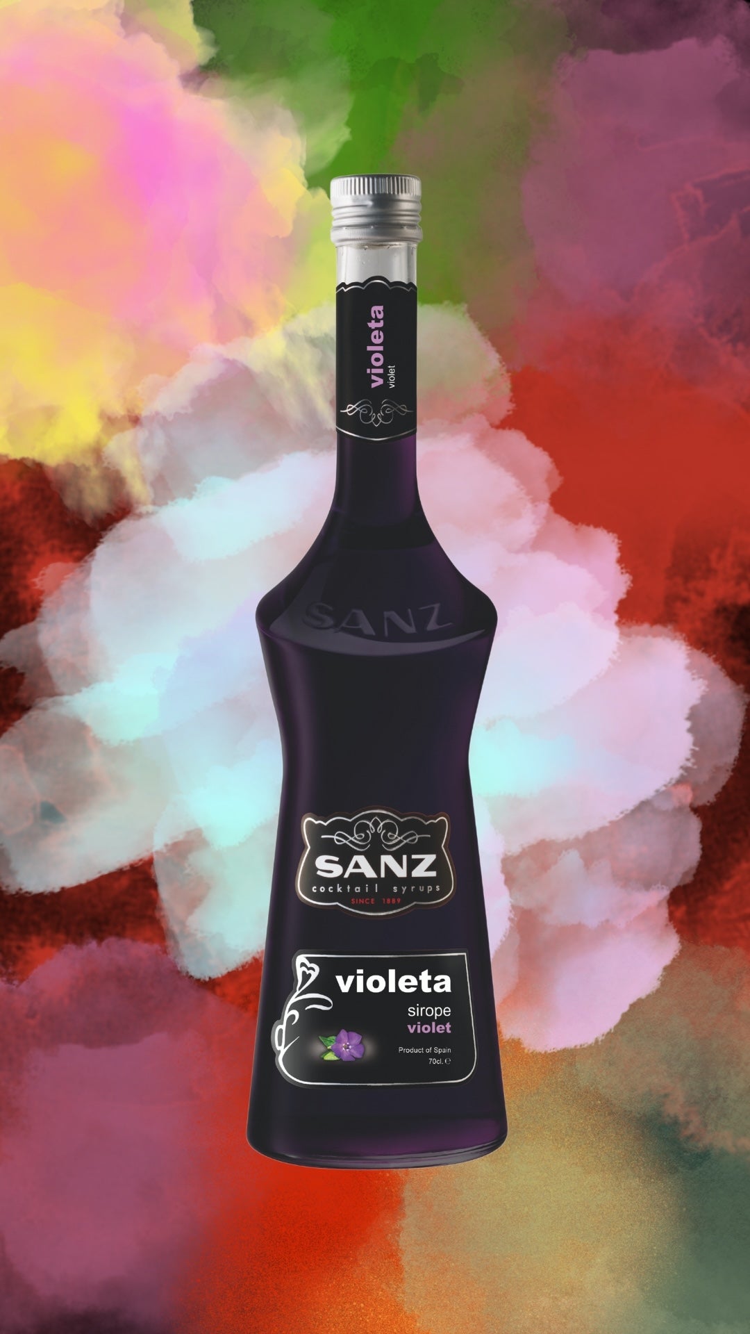 Violet Sirup Sanz I lila Cocktailsirup, Veilchen-Farbe - Happy Drinks