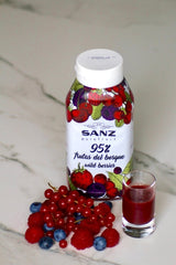 Waldfrucht Püree Sanz. 95% Fruchtanteil. Alkoholfrei. 0,67l