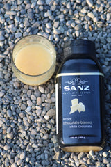 Weiße Schokolade Sirup "Sanz" 65cl mit Glass